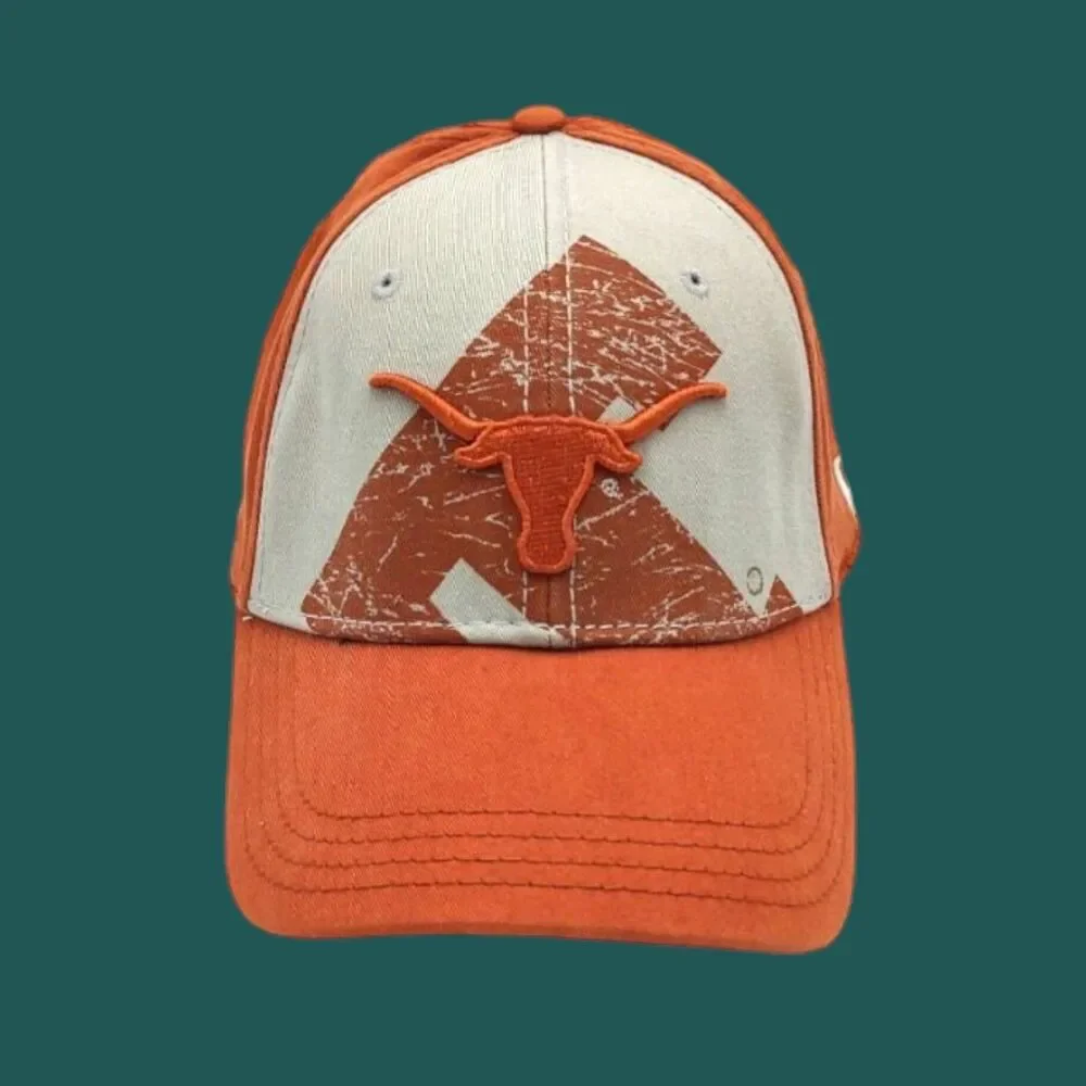 New Era Texas Longhorns Fitted Size Med - Large Cap Hat Big T Embroidered Logo